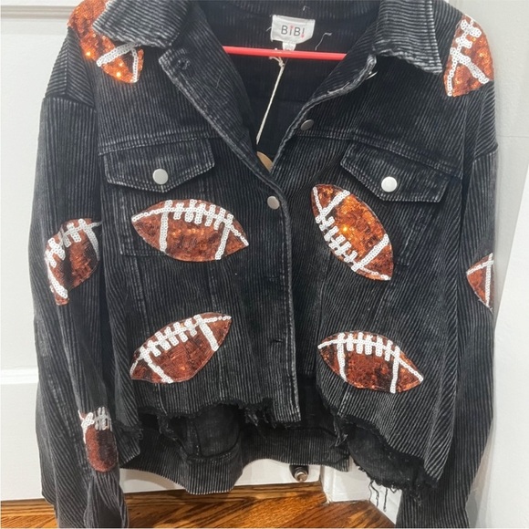 BiBI Football Sequin corduroy Jacket - Picture 3 of 5
